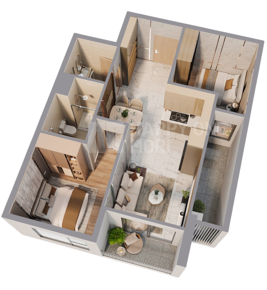 Căn B08_2pn Happy One Mori