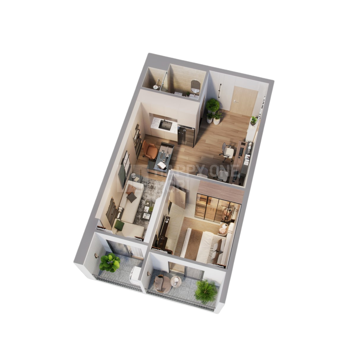 Căn B16_officetel Happy One Mori