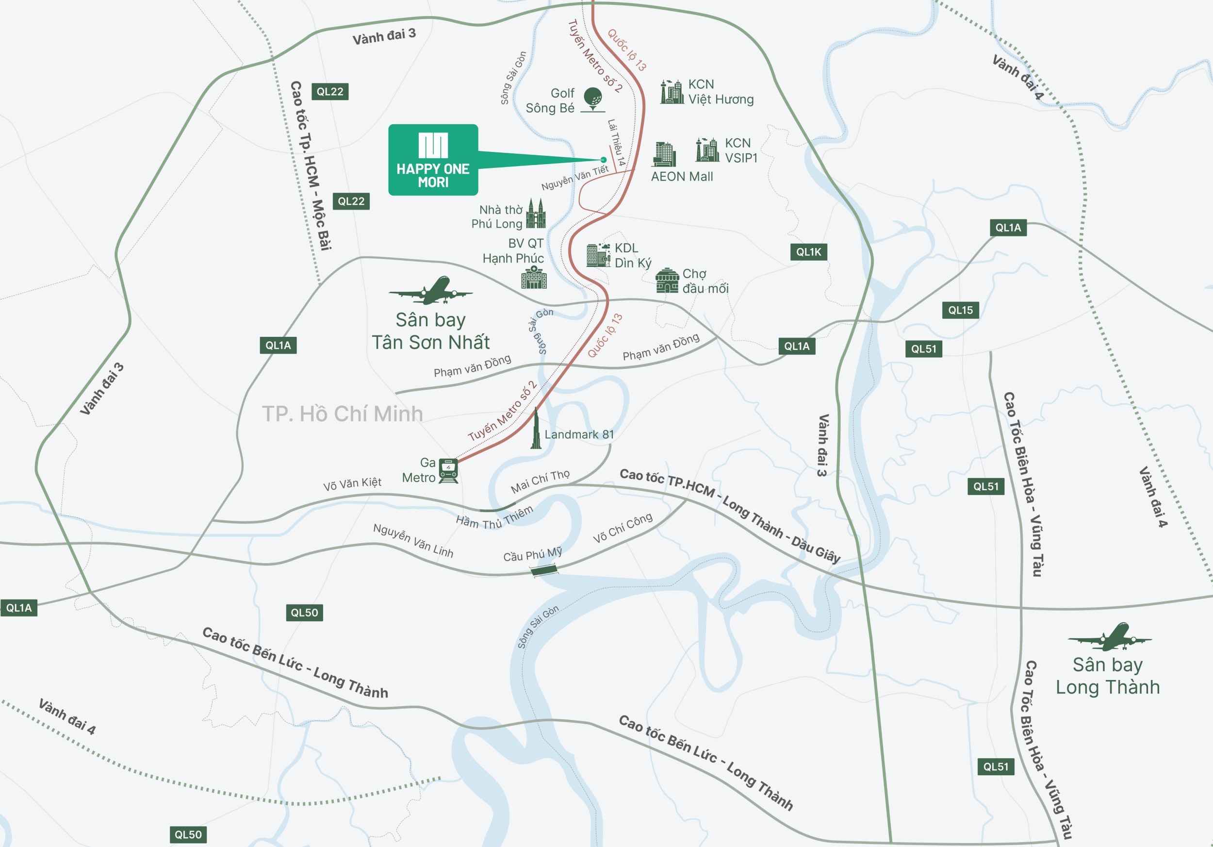 Vị Trí Happy One Mori